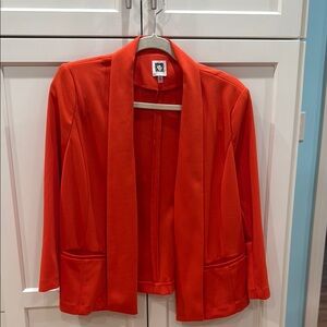 Anne Klein Orange Tailored Blazer